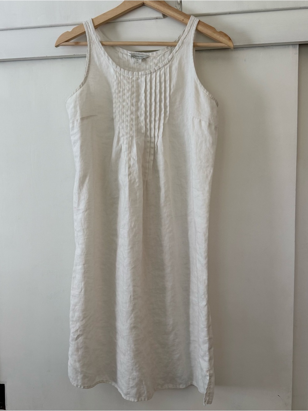 Garnet Hill cream linen dress